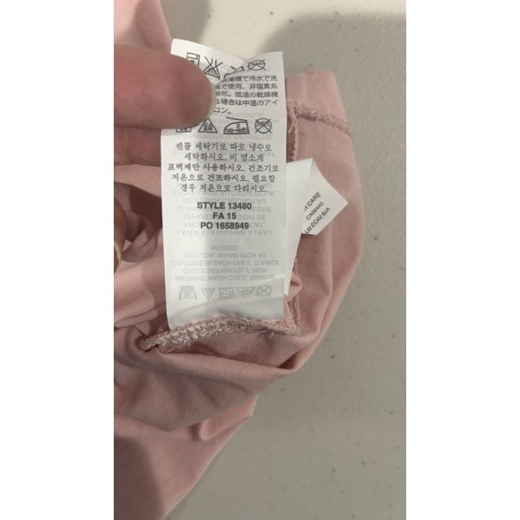 J.Crew Pink long‎ Sleeve Cotton Scoop Neck Top Women's Size XL - Picture 9 of 11